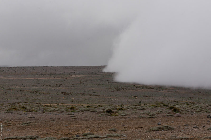 Nubes de la costa en El Arenal del Chimborazo